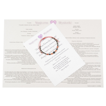 Bransoletka celebrytka czarny TURMALIN KARNEOL HEMATYT ochrona i miłość